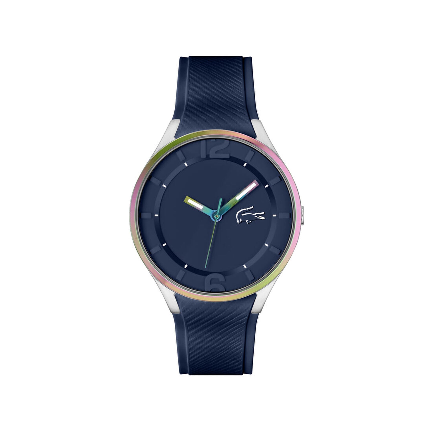 Lacoste Navy Blue Rubber Band Navy Blue Dial For Men- 2011331