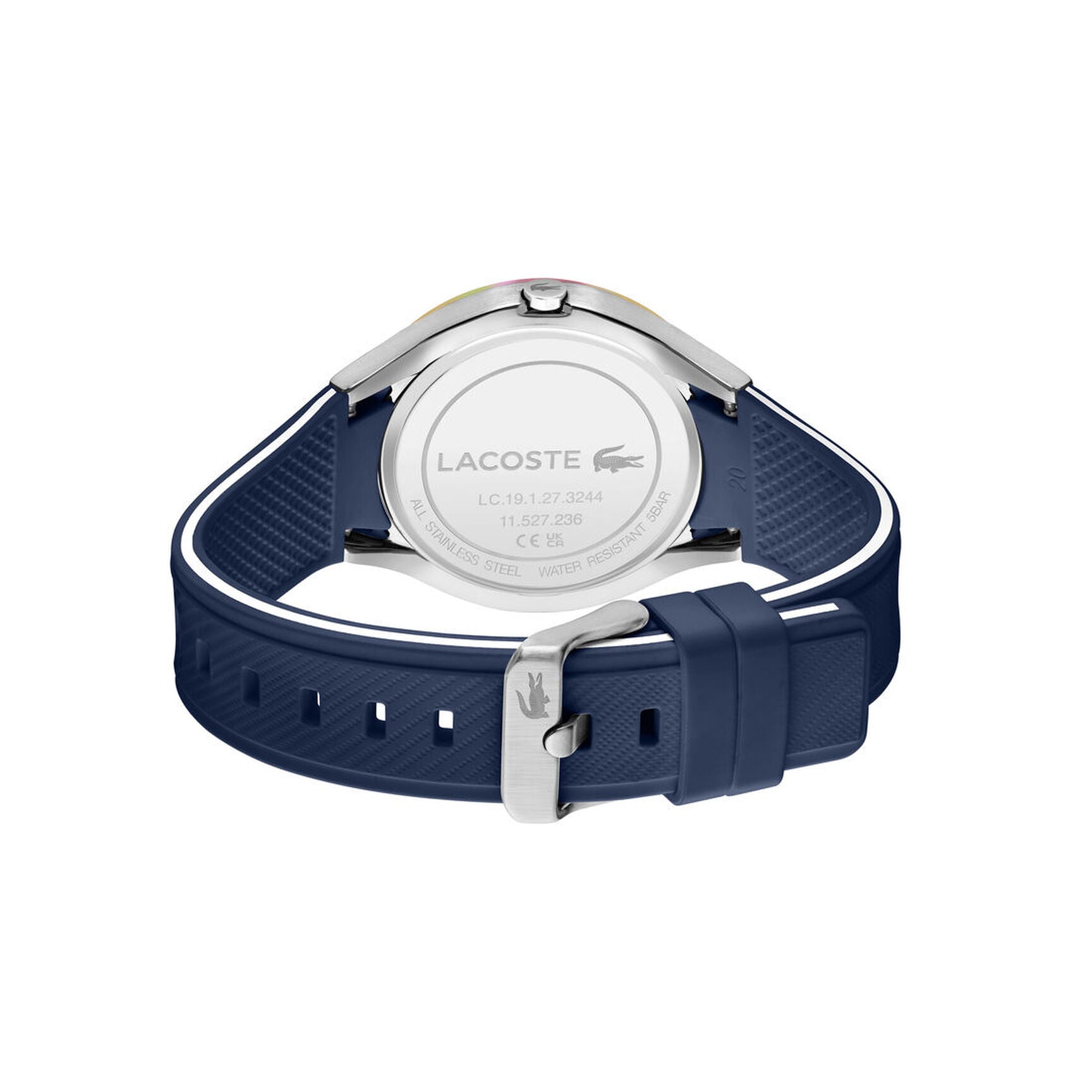 Lacoste Navy Blue Rubber Band Navy Blue Dial For Men- 2011331