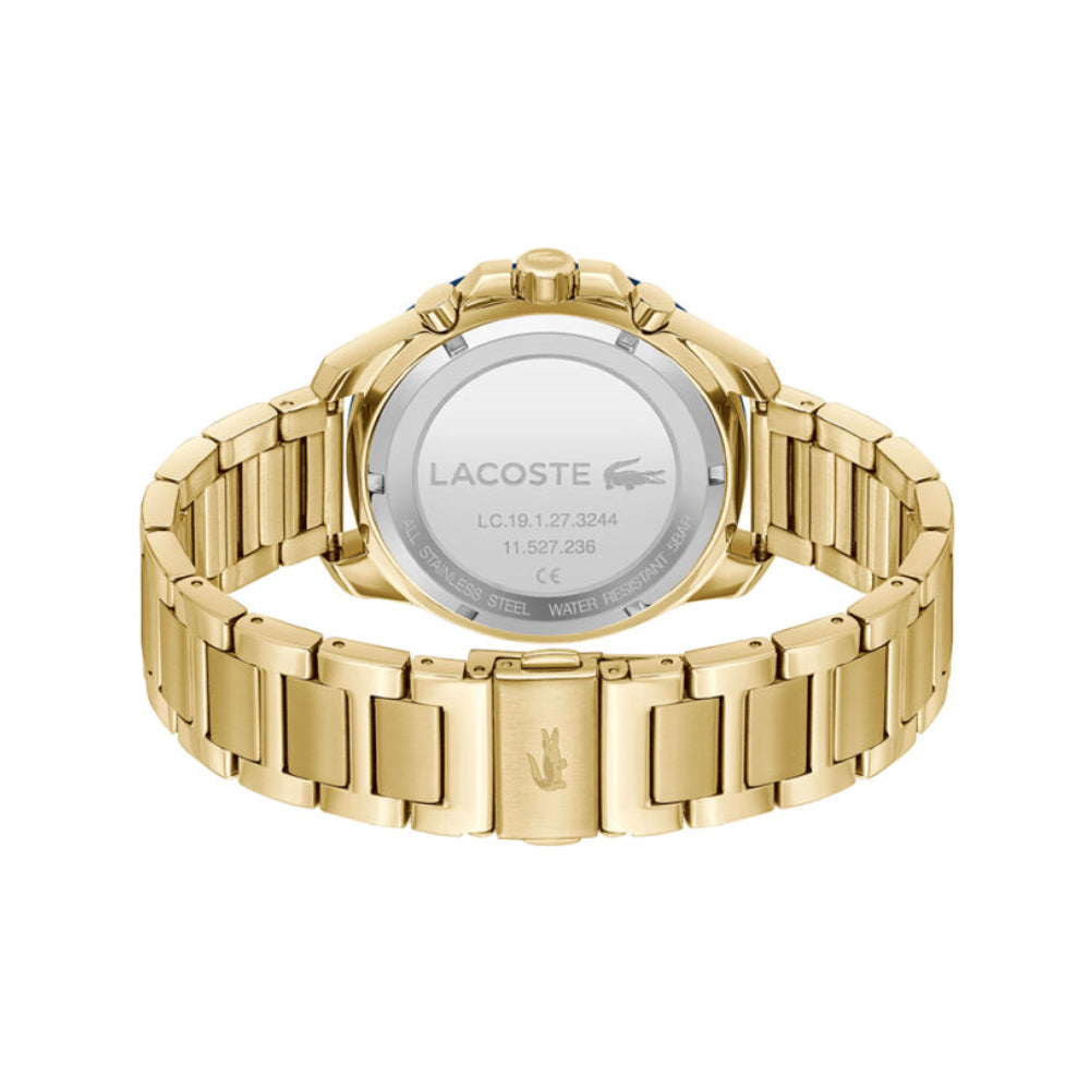 Lacoste Gold Steel Navy Dial Multi-function Men's Watch - 2011343