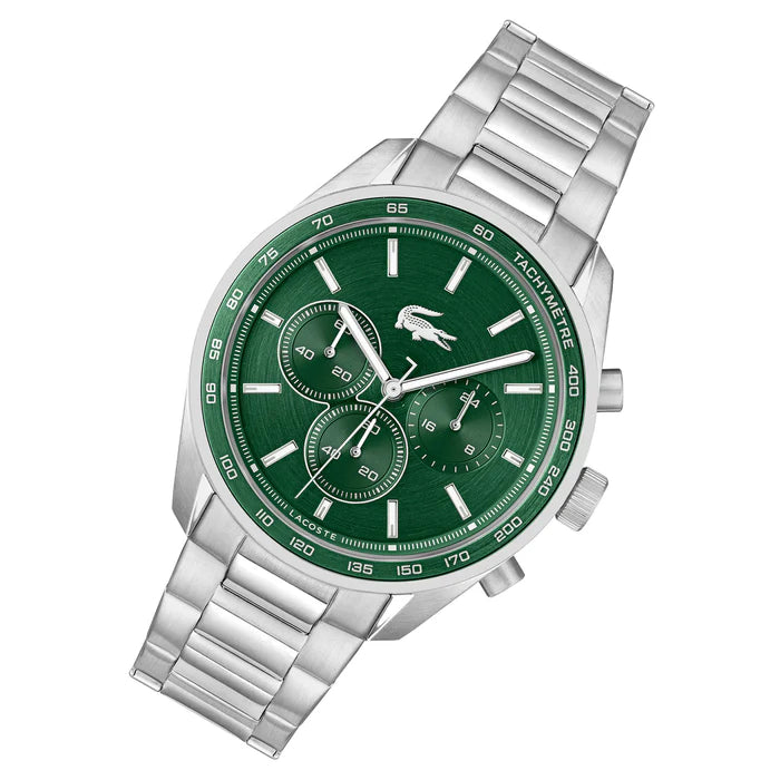 Lacoste Stainless Steel Green Dial Chronograph Men's Watch-2011346