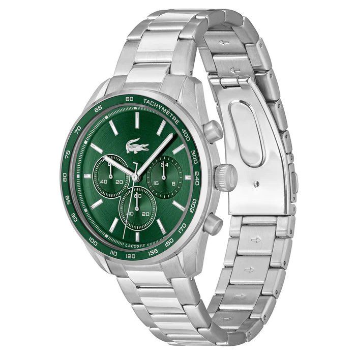 Lacoste Stainless Steel Green Dial Chronograph Men's Watch-2011346