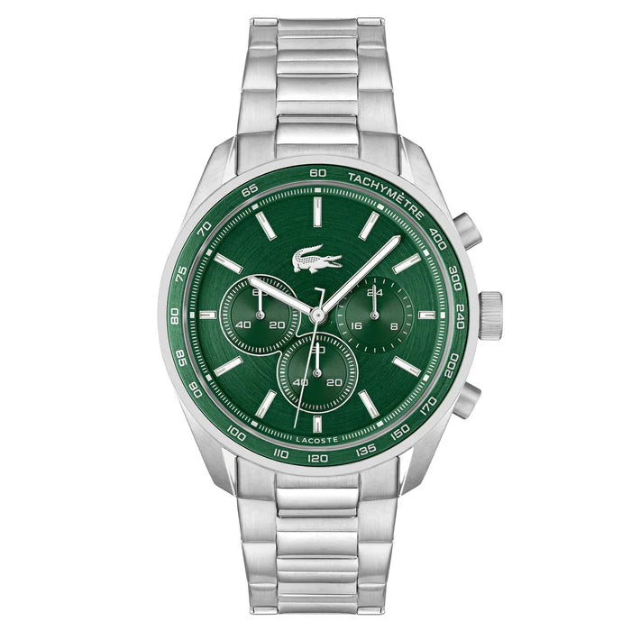 Lacoste Stainless Steel Green Dial Chronograph Men's Watch-2011346