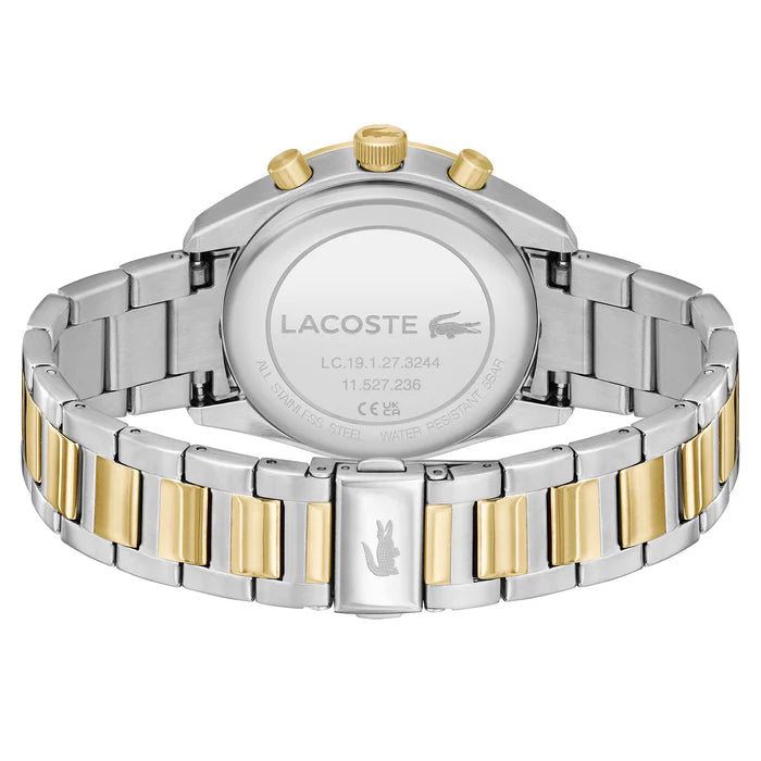 Lacoste Two-Tone Steel Black Dial Chronograph Men's Watch-2011348