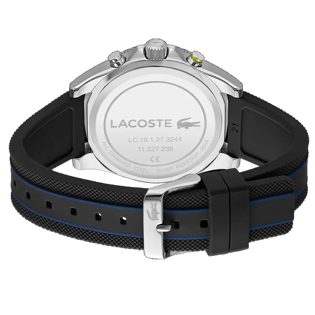 Lacoste Men's Mainsail Blue Dial / Black Rubber Watch-2011361