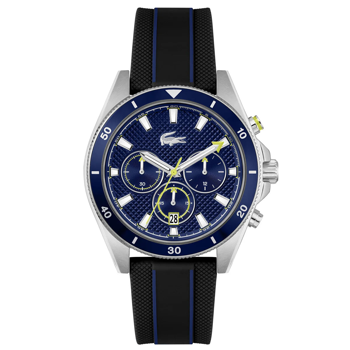 Lacoste Men's Mainsail Blue Dial / Black Rubber Watch-2011361