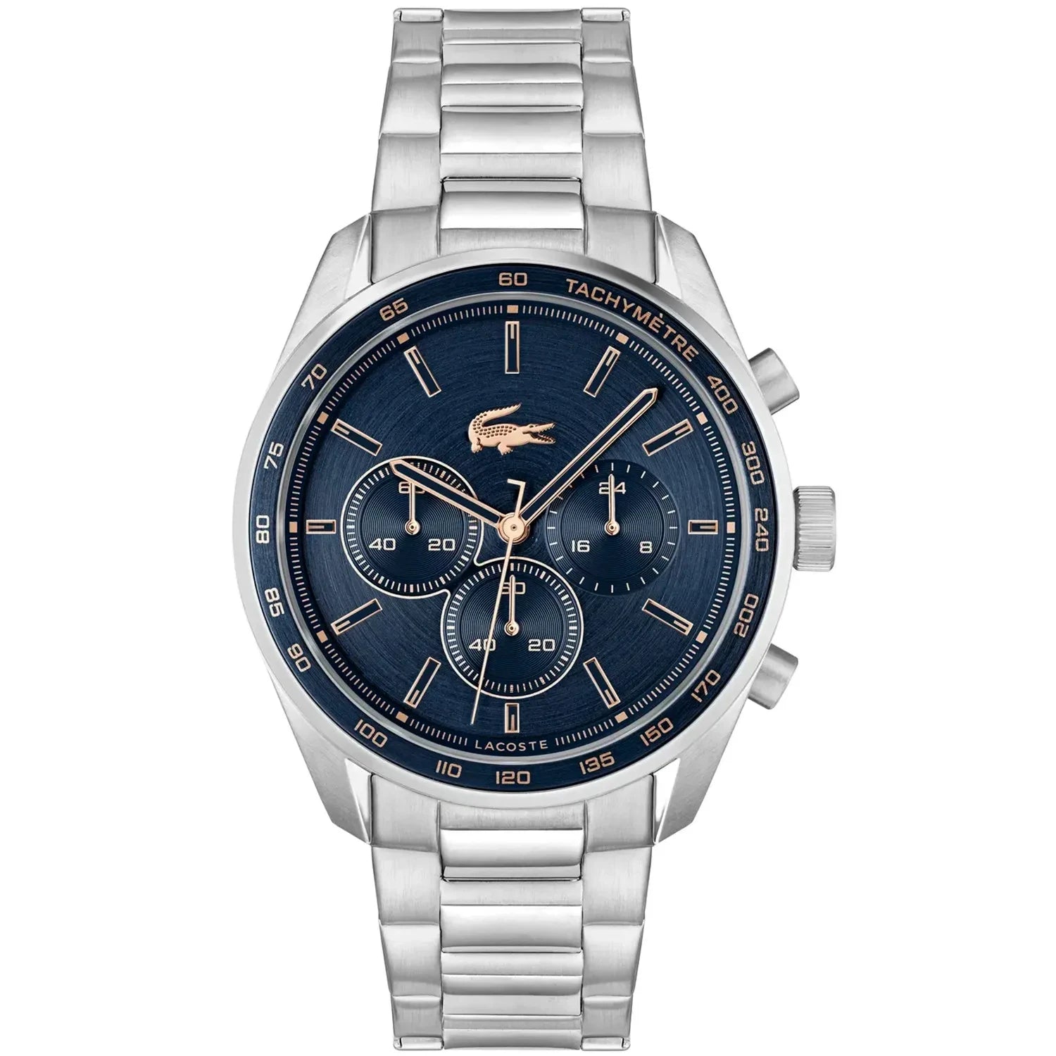 Lacoste Stainless Steel Blue Dial Chronograph Men's Watch-2011380