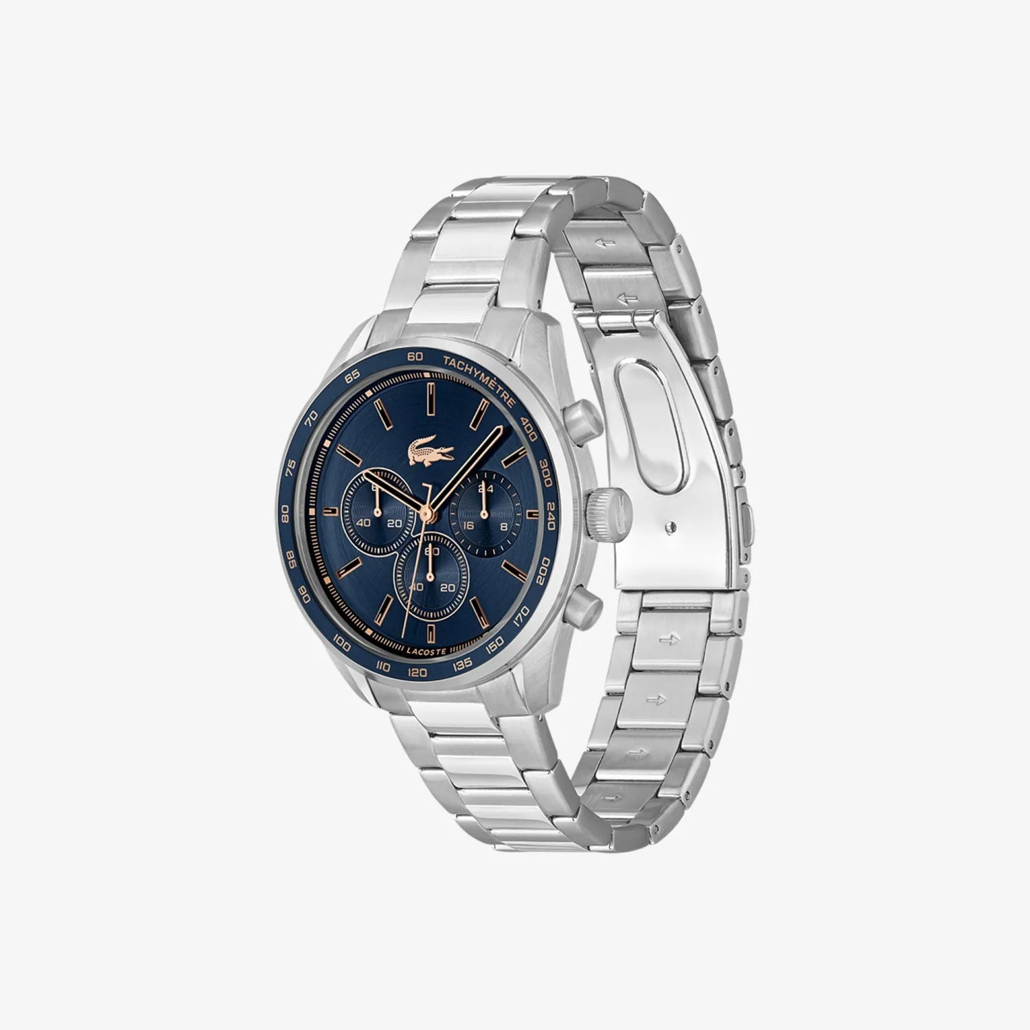 Lacoste Stainless Steel Blue Dial Chronograph Men's Watch-2011380