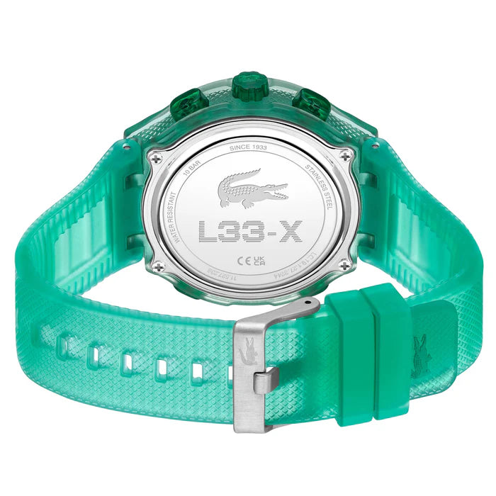 Lacoste LC 33 Green Rubber Black Dial For Men 2011392