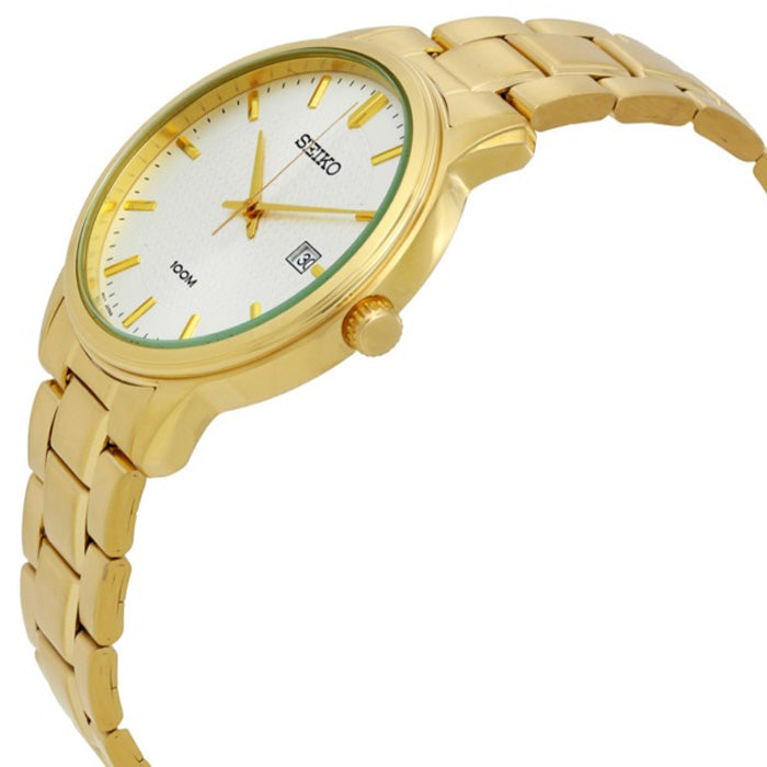Seiko Silver Dial Gold Bracelet Men's Watch