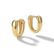 925 Silver Gold-Plated Round Earrings