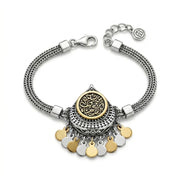 925 Silver Bracelet Engraved with "How Could the Heart Forget the One Who Lives in the Soul"