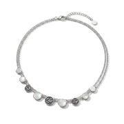 "Mawadda", "Satr" & "Rahma" Necklace with White Shell Stones - 925 Silver