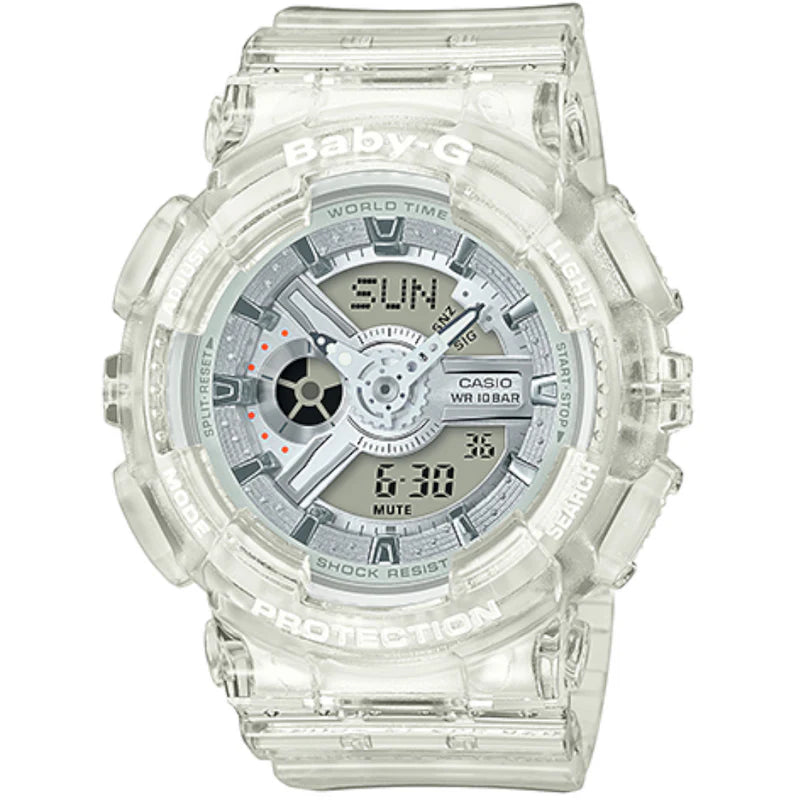 Casio Baby-G Transparent Analog-Digital Women's Wristwatch with Clear Resin Strap