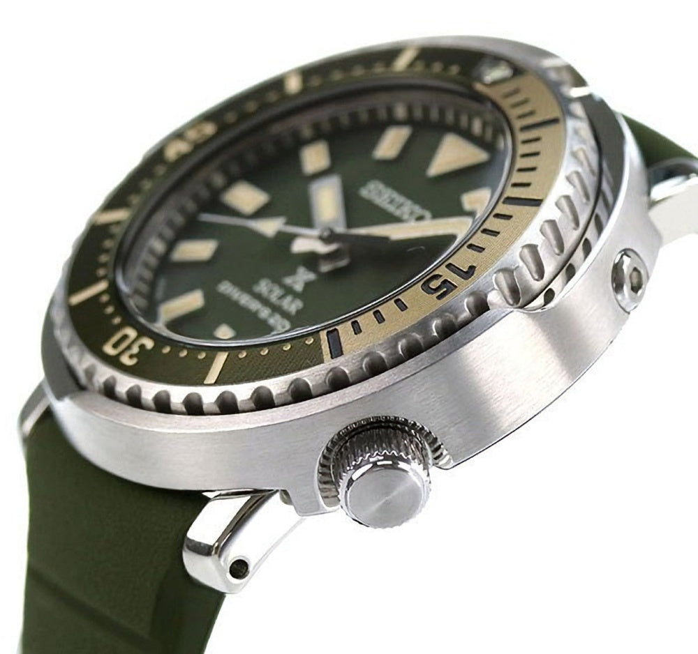 Seiko Prospex Green Dial Green Silicone Strap Women's Watch