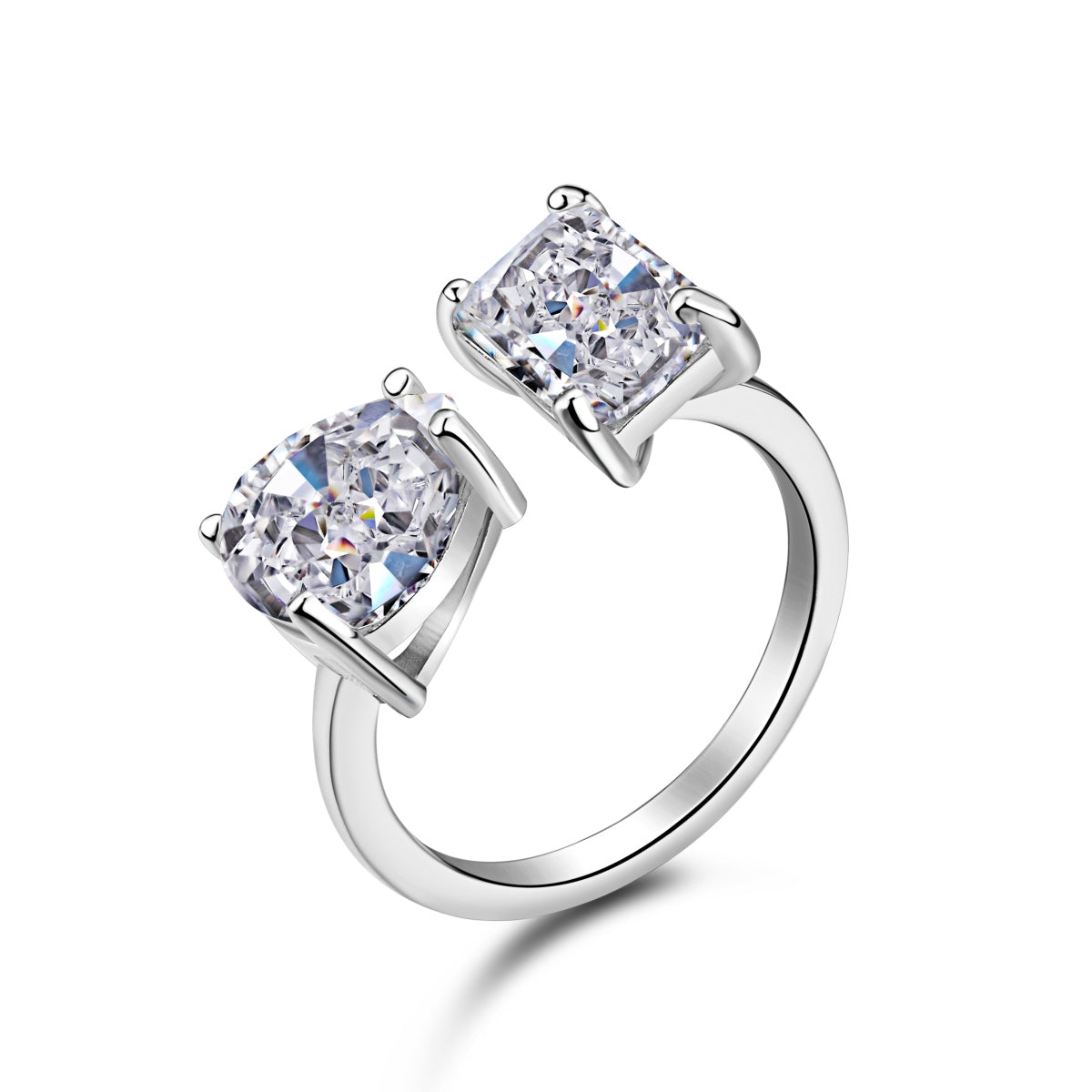 Open Ice Crushed 925 Silver Ring
