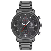 U.S. Polo Dark Gray Dial Black Stainless Steel Bracelet Men's Watch