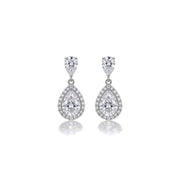 925 Silver Screw Back Earrings with Sparkling Stones