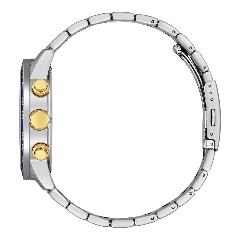 Citizen Men’s Quartz Chronograph Watch with Stainless Steel – Blue Dial – AN3684-59L