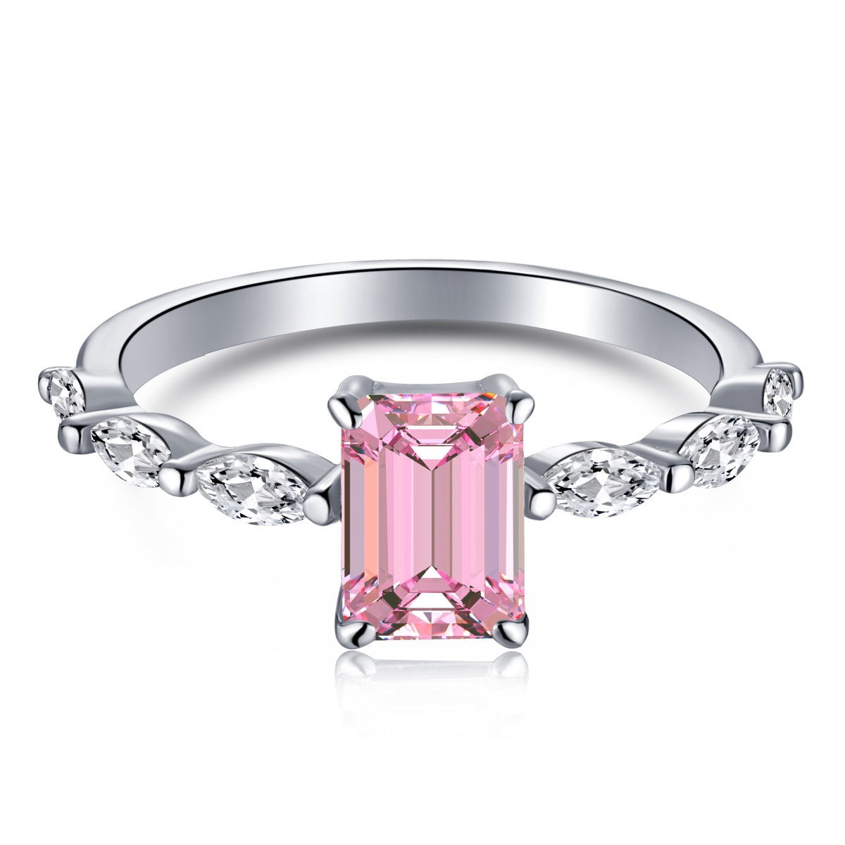 Pink Zircon 925 Silver Ring