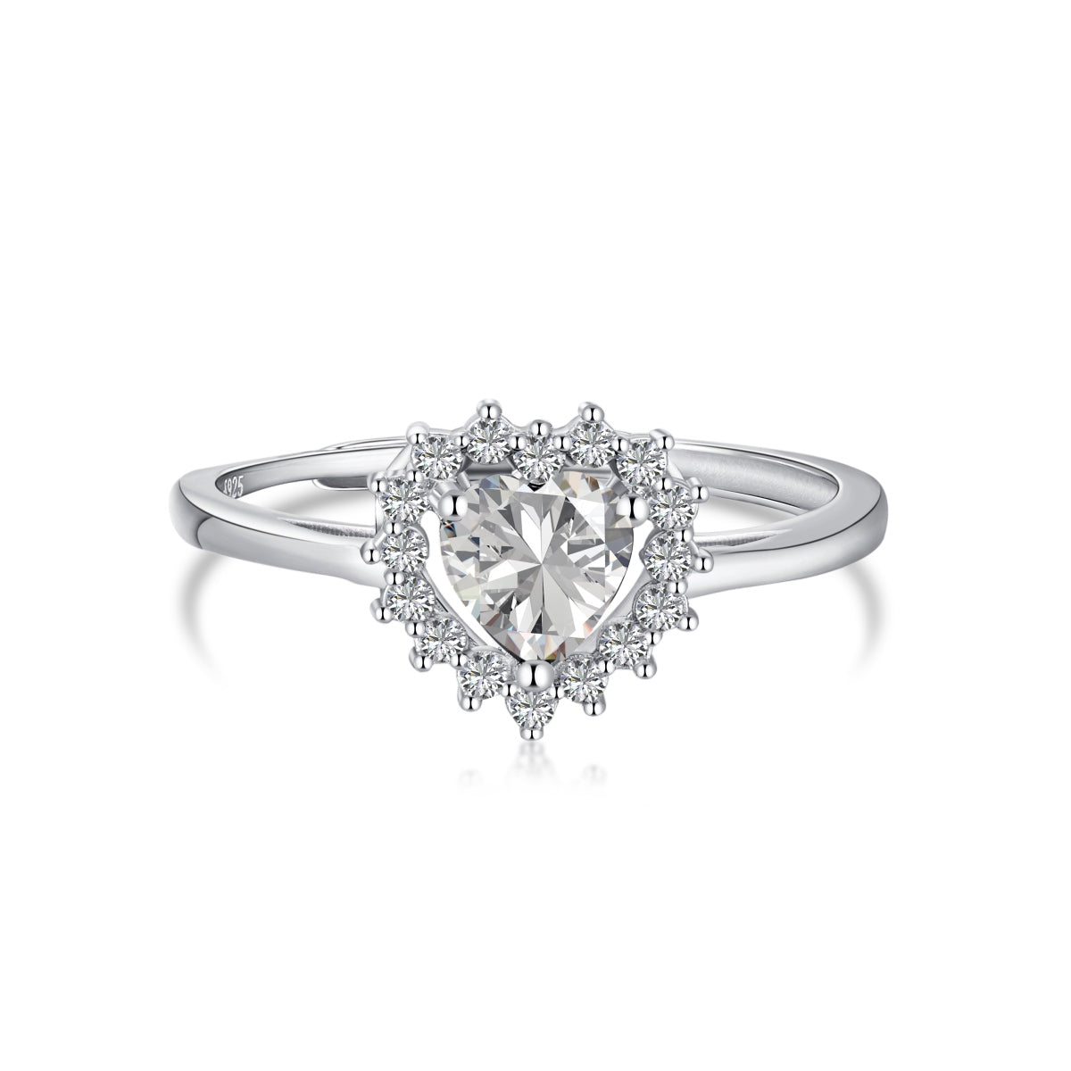 Love Zircon 925 Silver Ring