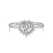 Love Zircon 925 Silver Ring