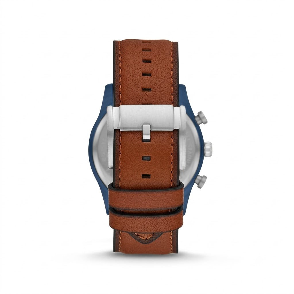 Fossil Men's Flynn Chronograph Brown Leather Watch - BQ2512