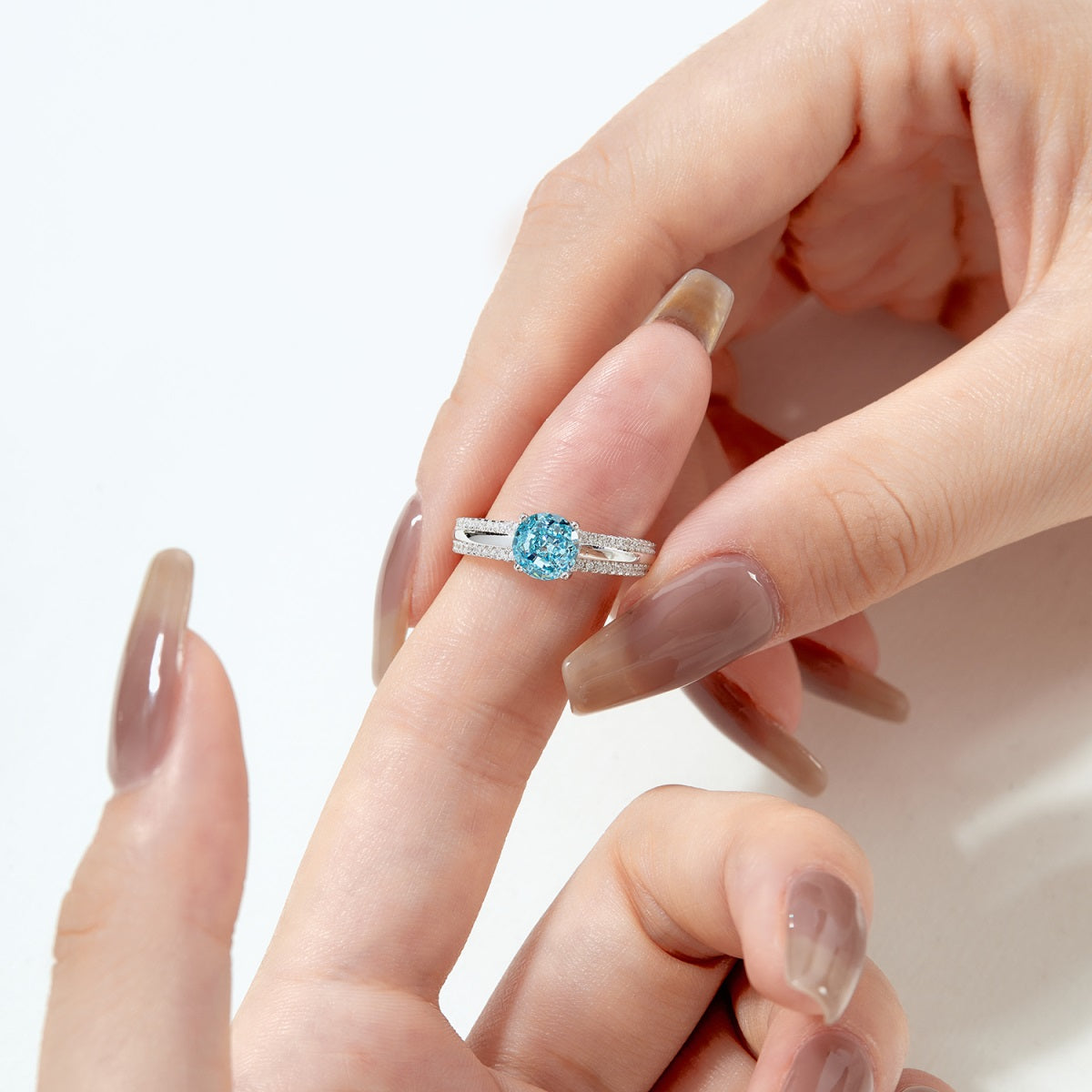 Ice Crushed 925 Silver Ring