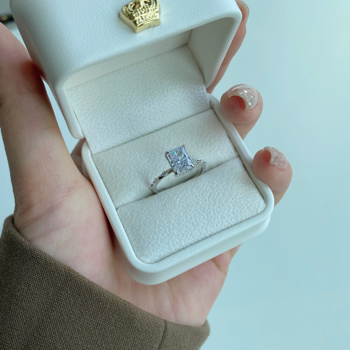 Ice Crushed 925 Silver Ring
