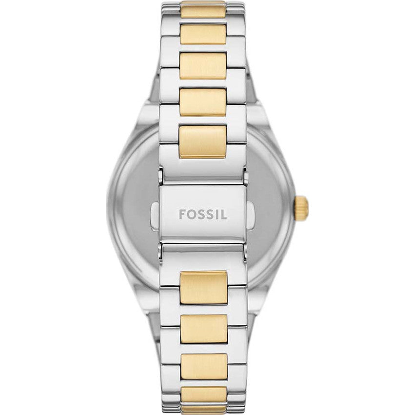 Fossil Scarlette Date Two-Tone Stainless Steel Silver Dial Women's Watch ES5259