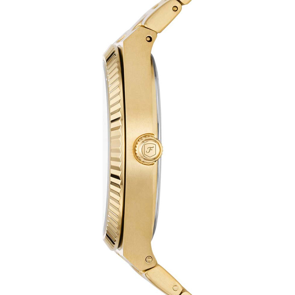 Fossil Scarlette Date Gold-Tone Stainless Steel Gold Dial Women's Watch ES5299