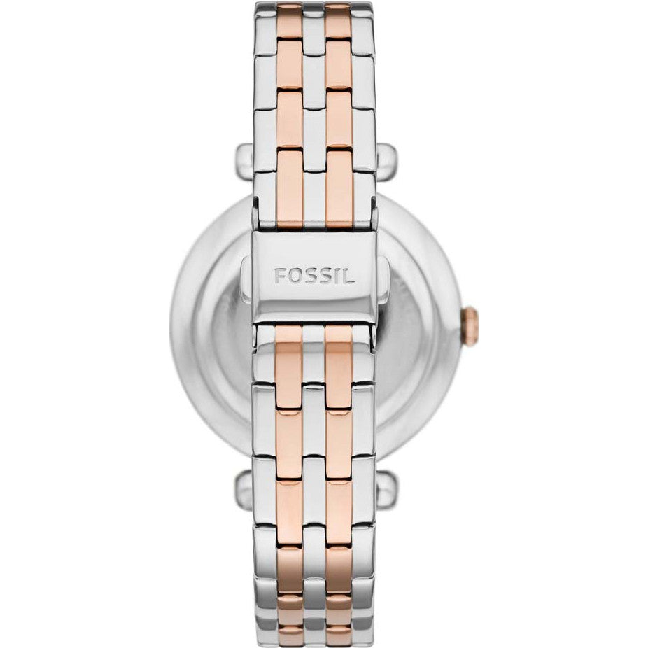 Fossil Women's Tillie Three-Hand Two-Tone Stainless Steel Watch White Dial - Bq3901