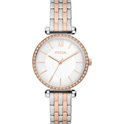 Fossil Women's Tillie Three-Hand Two-Tone Stainless Steel Watch White Dial - Bq3901