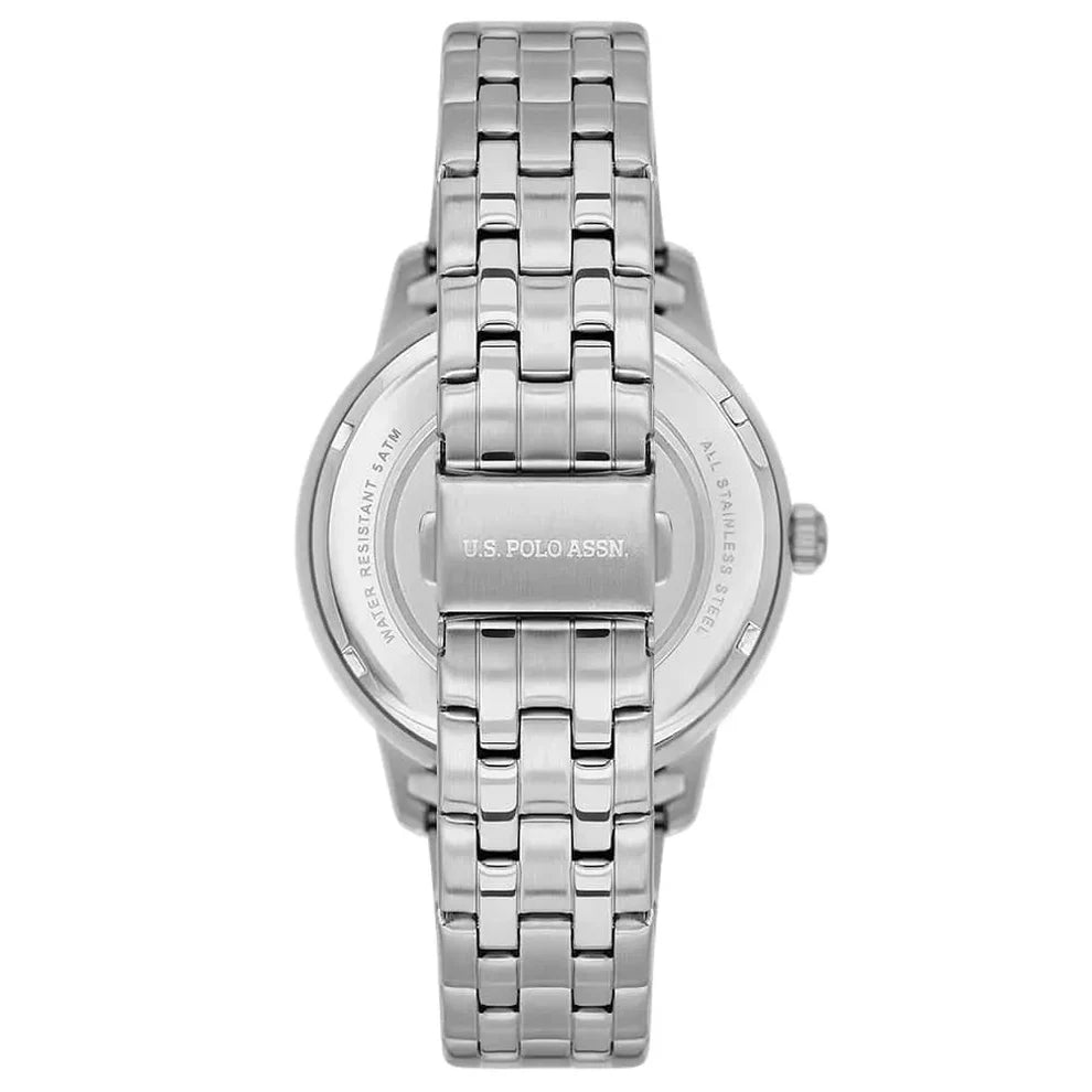 U.S. Polo Gray Dial Silver Bracelet Men's Watch