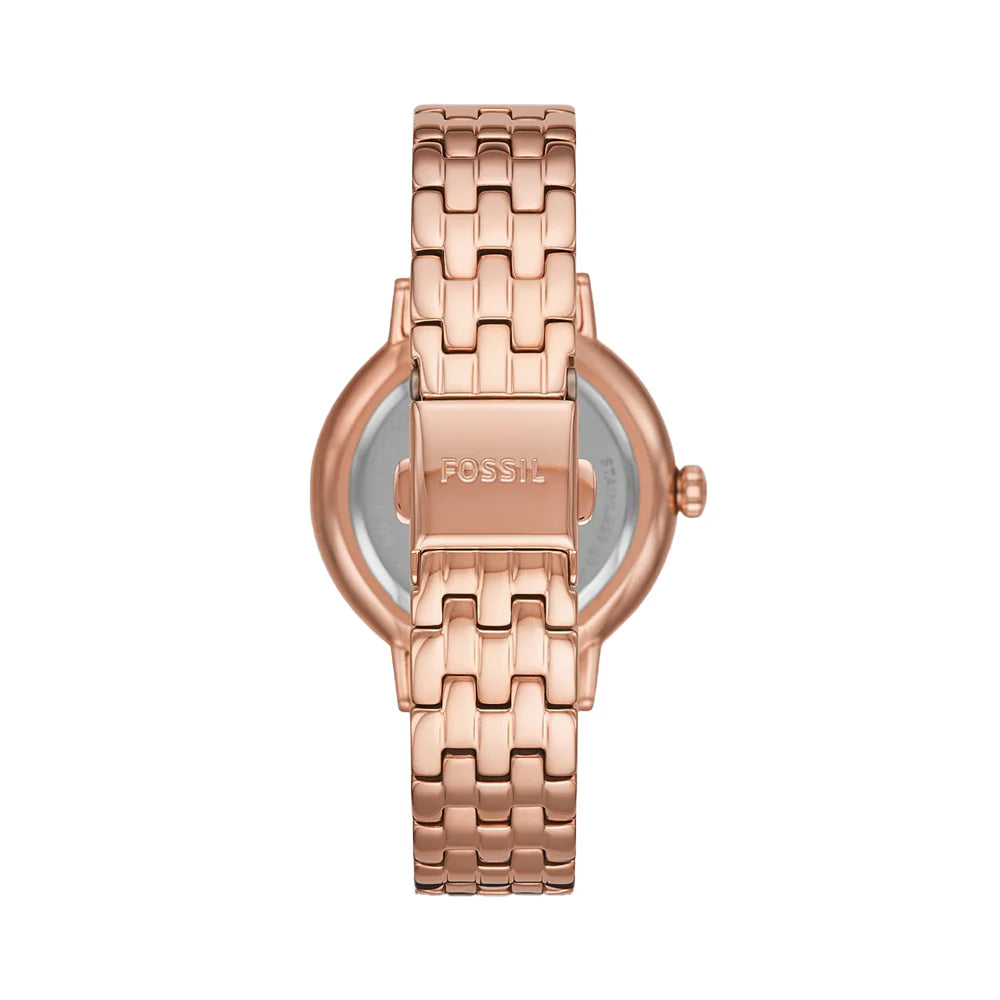 ساعة فوسيل ريد بثلاثة عقارب من الفولاذ المقاوم للصدأ باللون الذهبي الوردي BQ3656