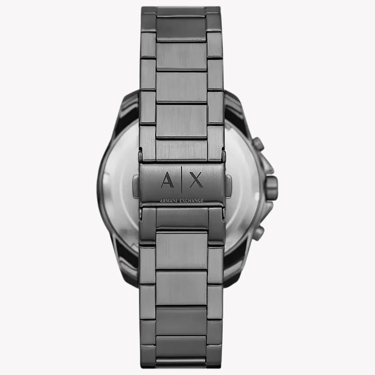Armani Exchange Men's Chronograph Watch – Black Dial with Gray Stainless Steel Bracelet