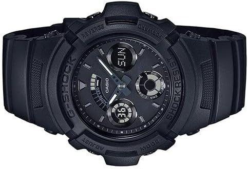 ساعة يد كاسيو جي شوك أنالوج رقمية بسوار رزين أسود للرجال | فتحي ابراهيم