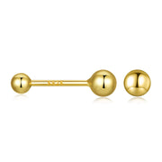 Earring made of 925 silver in a ball-stud design – gold plated – VSE187-B