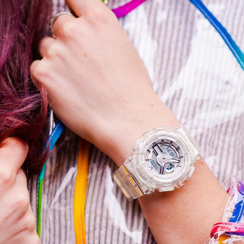 Casio Baby-G Transparent Analog-Digital Women's Wristwatch with Clear Resin Strap