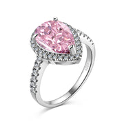 Pink Ice Crushed 925 Silver Ring