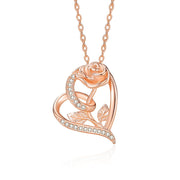 Blooming Heart-925 silver necklace