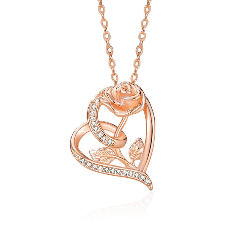 Blooming Heart-925 silver necklace
