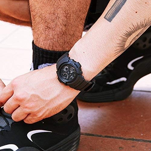 Casio G-Shock Analog-Digital Men's Wristwatch with All-Black Resin Strap