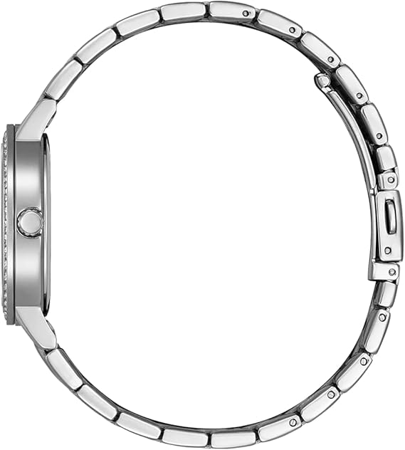 ساعة سيتيزن كوارتز للنساء بسوار من الستانلس ستيل وميناء فضي EL3100-55A