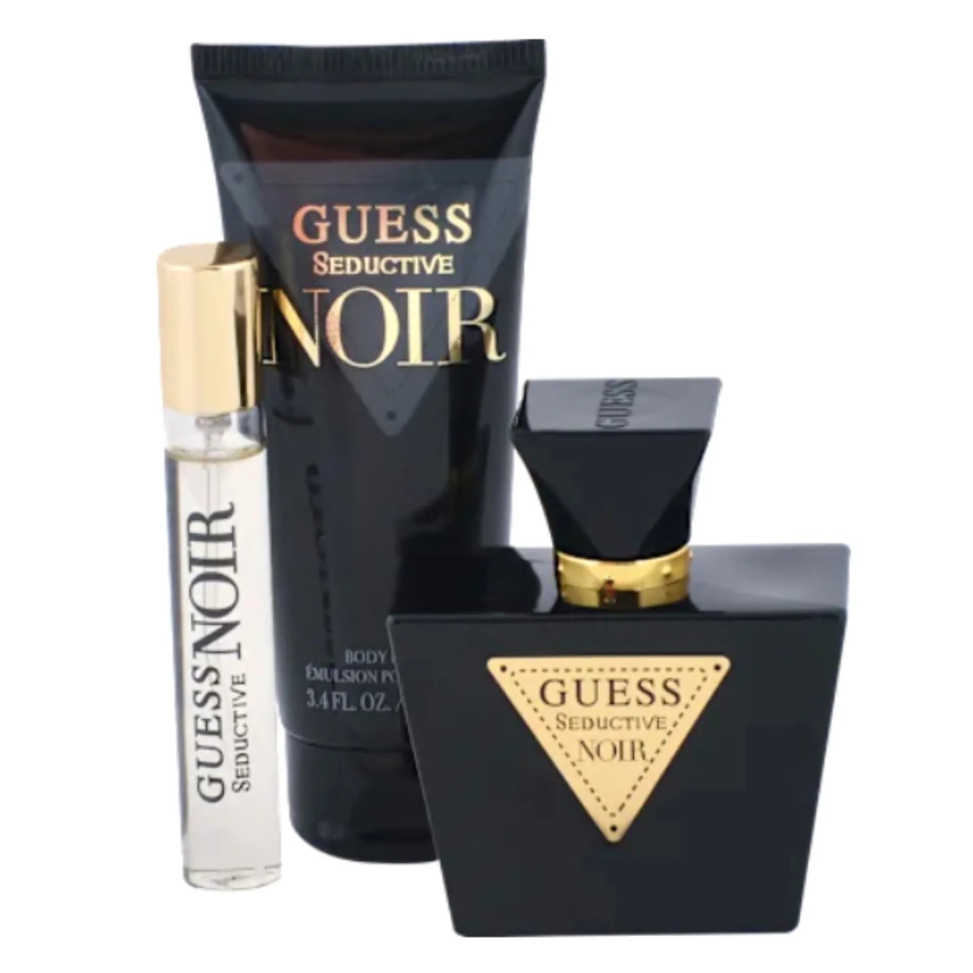 مجموعة جيس سيدكتيف نوار للنساء – أو دو تواليت 75 مل + لوشن جسم 100 مل + 15 مل حجم سفر + حقيبة