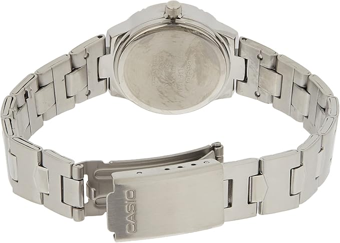 Casio Women’s Watch with Stainless Steel Band and Elegant Blue Dial with Date Display