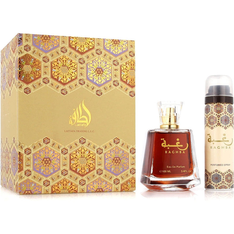 Lattafa RAGHBA Unisex Set (EDP 100ML + Deodorant Spray)