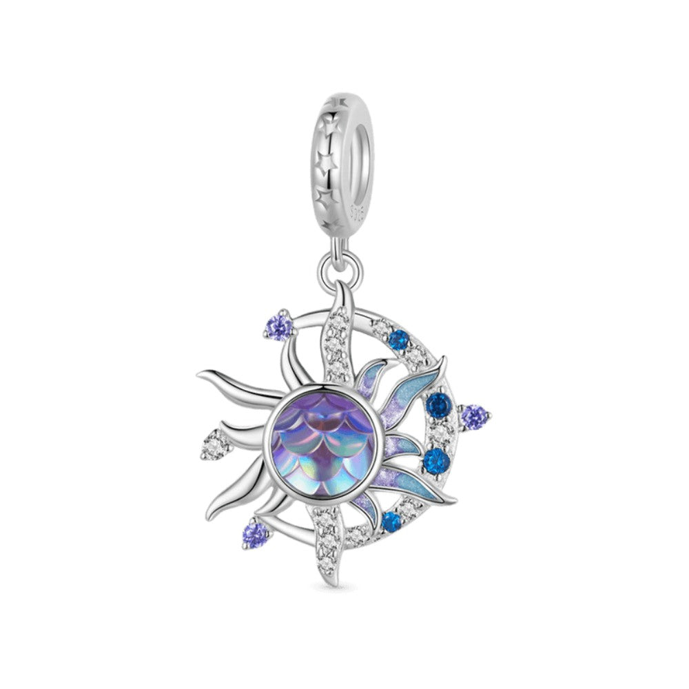 Sun and Moon 925 Silver Charm