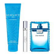 Versace Man Eau Fraiche - Eau de Toilette 100 ml + Shower Gel 150 ml + 10 ml for Men