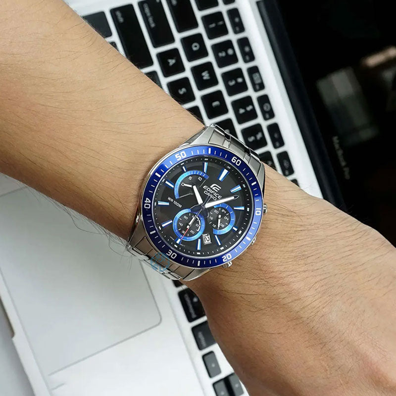 ساعة يد  كاسيو ايديفايس  رجالي   كرونوجراف   ستانلس ستيل