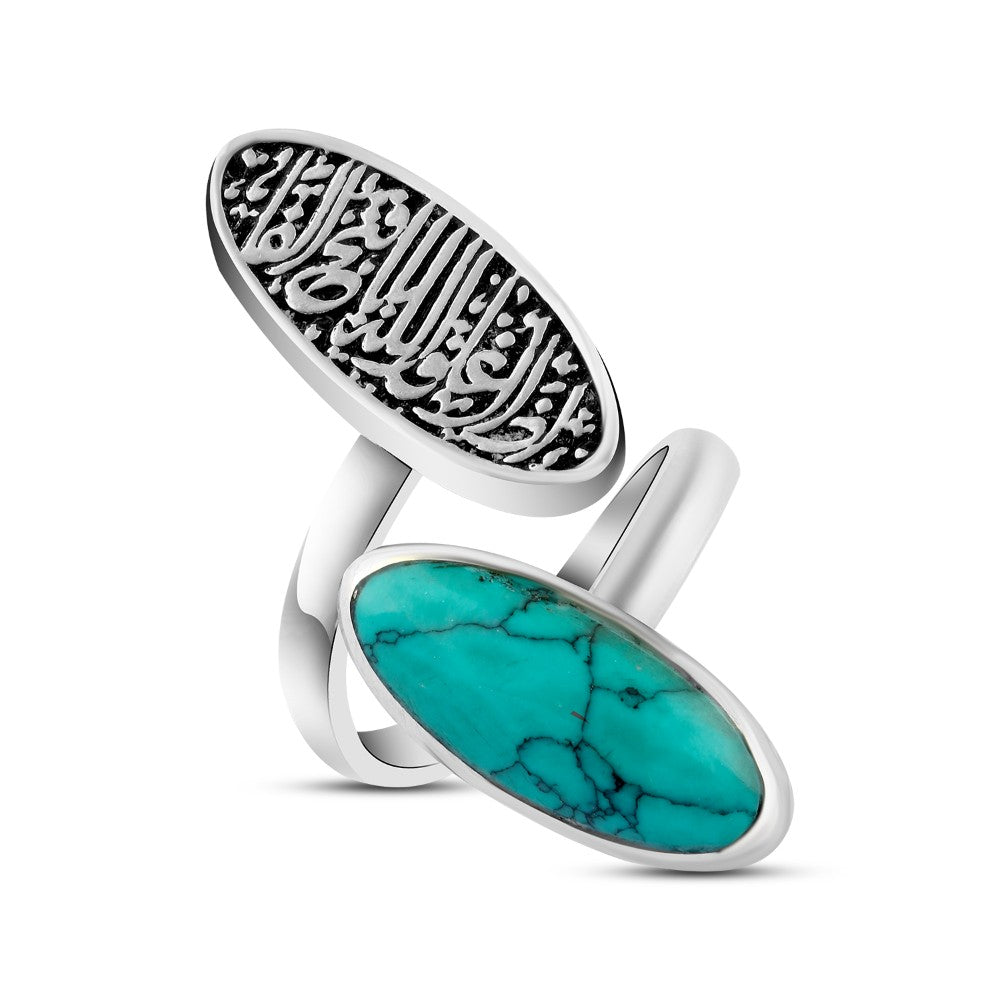 خاتم فضه مصري حريمي عيار 925 ( إذا أغلق الله باباً فتح الفاً )